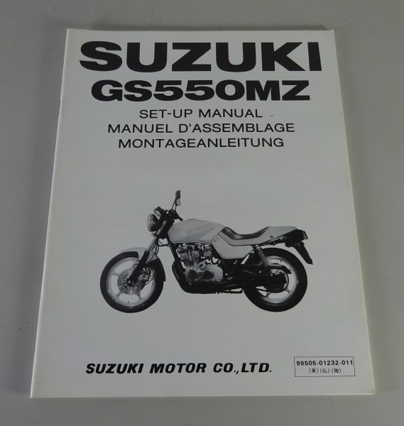 Montageanleitung / Set Up Manual Suzuki GS 550 MZ von 11/1981