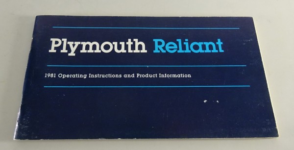 Owner´s Manual / Handbook Plymouth Reliant Stand 1981