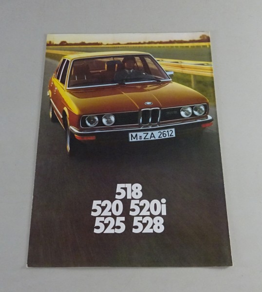 Faltprospekt / Prospekt BMW 5er E12 | 518 / 520 / 520i / 325i / 528 Stand 2/1976