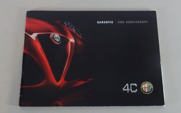 Scheckheft / Wartungsheft / Serviceheft Alfa Romeo 4C Typ 960 blanko von 07/2013