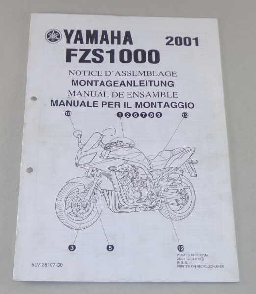 Montageanleitung / Set Up Manual Yamaha FZS 1000 Stand 2001