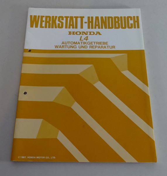 Werkstatthandbuch Honda L4 Automatikgetriebe Wartung und Reparatur Stand 12/1987