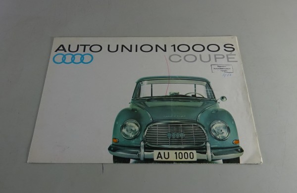 Faltprospekt / Prospekt Auto Union DKW 1000S Coupé Stand ca. 1962