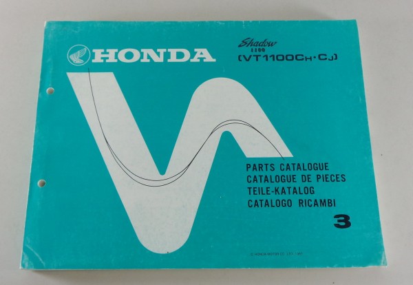 Teilekatalog / Parts Catalog Honda VT 1100 C Shadow von 1987