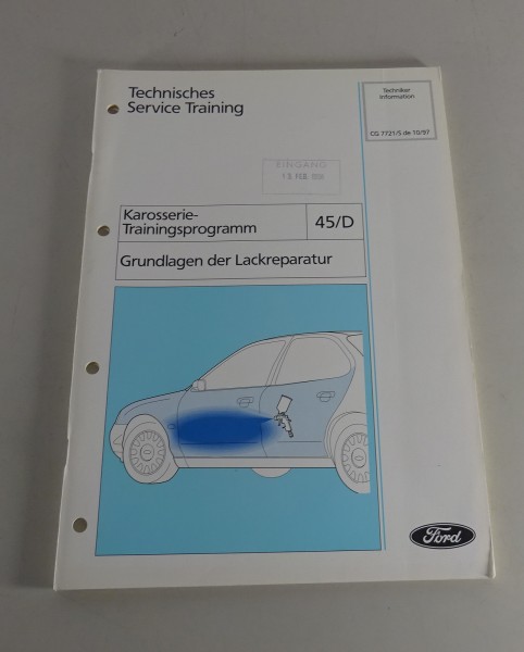 Technische Information Service Training Ford Lack Lackreparatur Grundlagen 1997