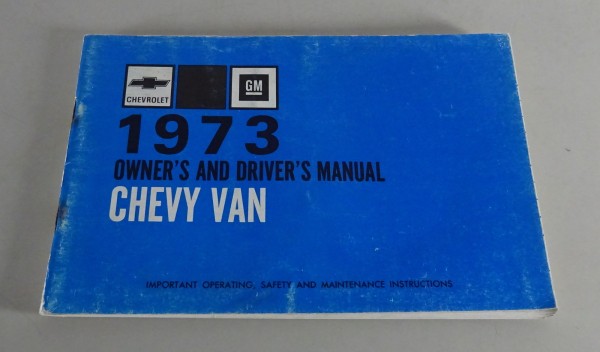 Owner´s Manual / Handbook Chevrolet Van & Sportvan Stand 1973