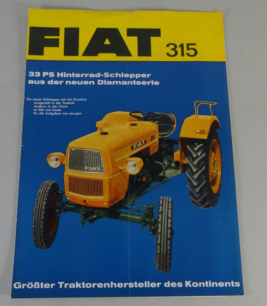 Prospekt / Broschüre | Fiat 315 Schlepper / Traktor 33 PS | Stand 10/1966