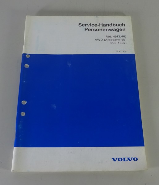 Werkstatthandbuch / Service Handbuch Volvo 850 Allradantrieb AWD ab Bauj. 1997