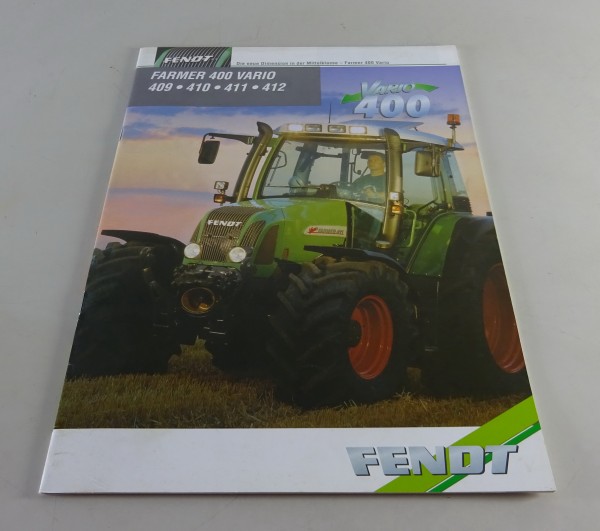 Prospekt / Broschüre Fendt Farmer 400 Vario 409 / 410 / 411 / 412 Stand 07/2002