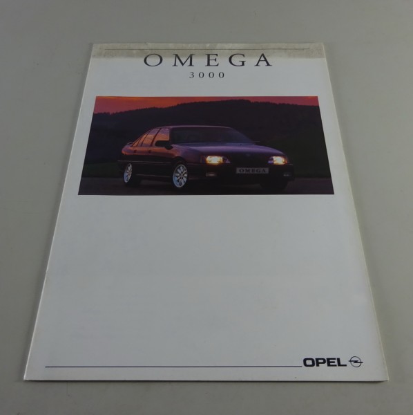 Faltprospekt / Prospekt Opel Omega A 2 3000 Stand 08/1991