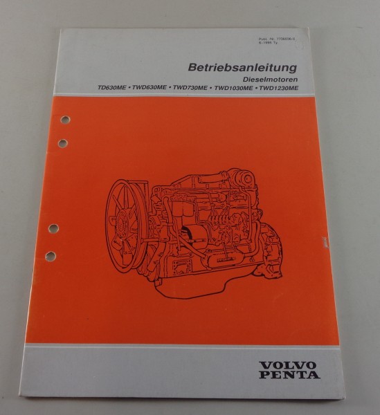 Betriebsanleitung Volvo Penta Dieselmotor TD360ME / TWD730ME etc. von 06/1995