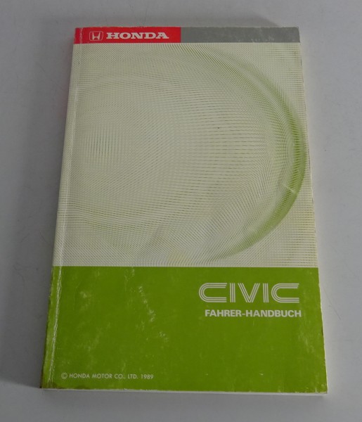 Betriebsanleitung / Handbuch Honda Civic 4. Generation von 1989