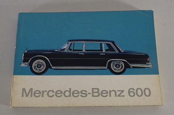 Scheckheft / Wartungsheft Mercedes-Benz W100 600 blanko Stand 08/1964