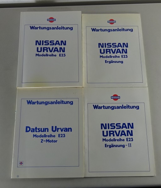 Werkstatthandbuch Wartungsanleitung 4 Bücher Nissan Urvan E 23 ab 1981