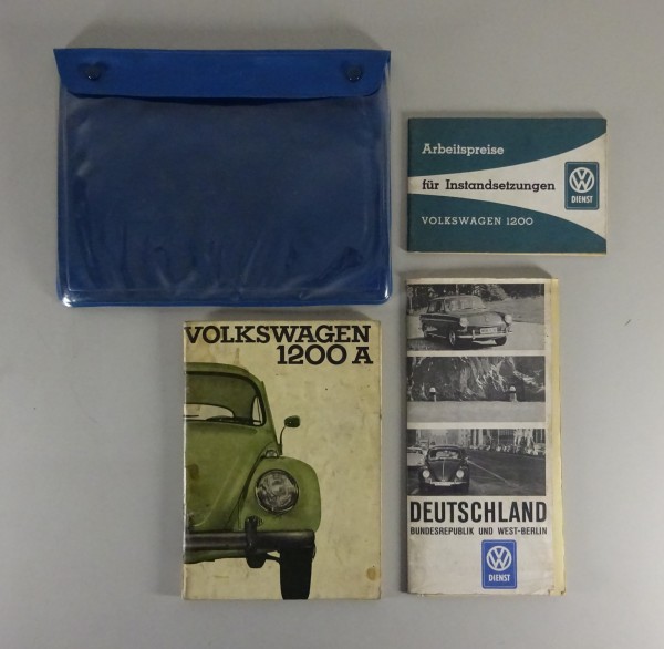 Bordmappe + Betriebsanleitung VW Käfer 1200 A Dickholmer Stand 11/1964