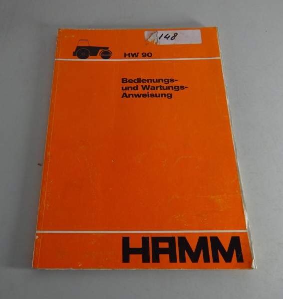 Bedienungs- und Wartungsanweisung HAMM Walze HW90 Stand 06/1986