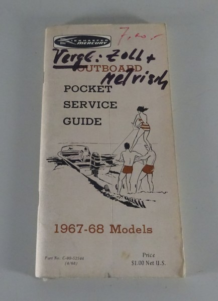 Owner's Manual / Service Guide Mercury Outboards 39 -1250 SS from 1967/68