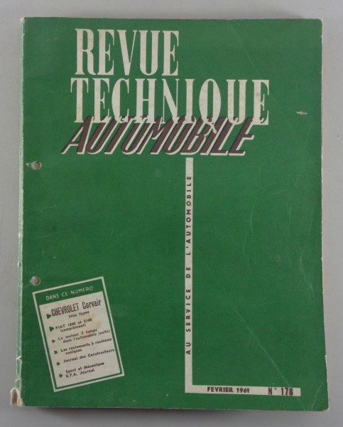 Reparaturanleitung Revue Technique Chevrolet Corvair / Fiat 1800 et 2100 02/1961