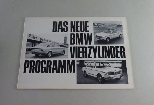Prospekt / Broschüre BMW Vierzylinder Programm 1602 etc. Stand 1971