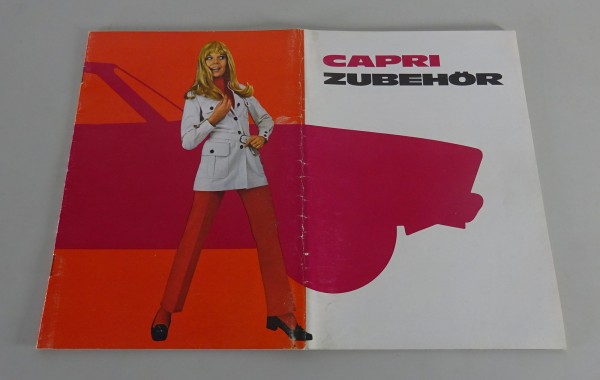 Prospekt / Broschüre Ford Capri I Zubehör Stand 1970