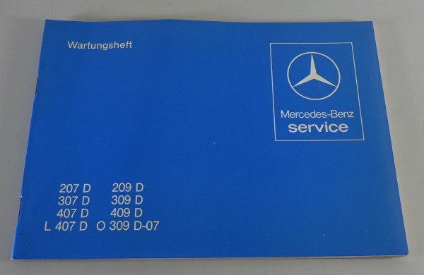 Scheckheft / Wartungsheft blanko Mercedes-Benz Bremer Transporter T1 Stand 1986