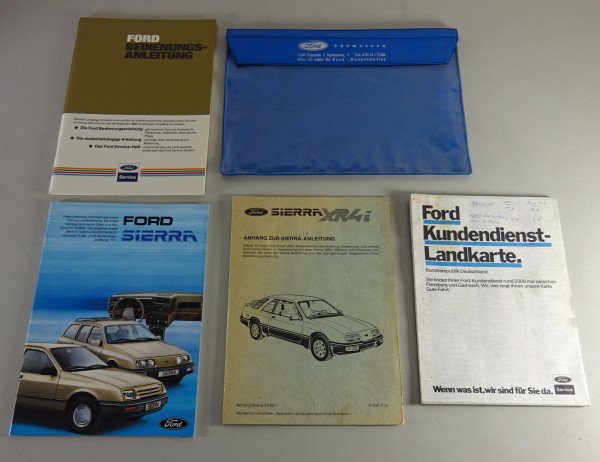 Bordmappe + Betriebsanleitung / Handbuch Ford Sierra XR4i Stand 1982