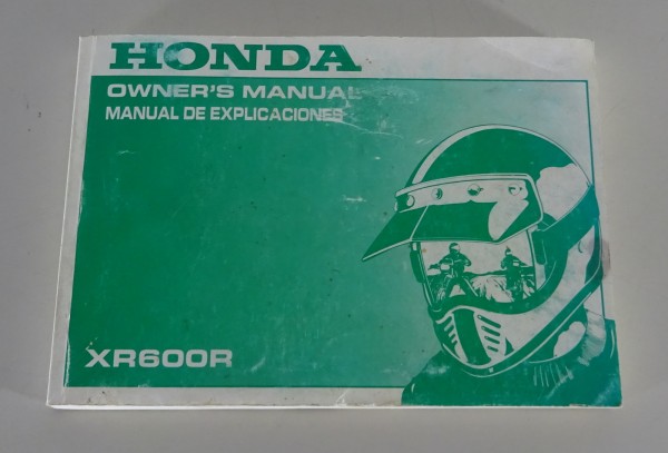 Owner´s Manual / Manual de Explicaciones Honda XR 600 R Enduro from 1988