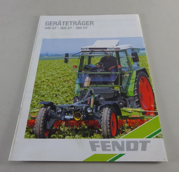 Faltprospekt/Prospekt Fendt Kommunal-Geräteträger 345 GT / 360 GT / 380 GT Stand 03/1993