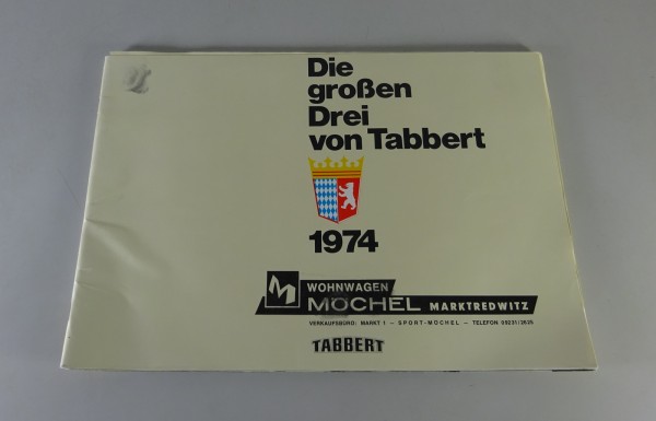 Prospekt / Broschüre Tabbert Caravan / Wohnwagen-Programm Stand 1974