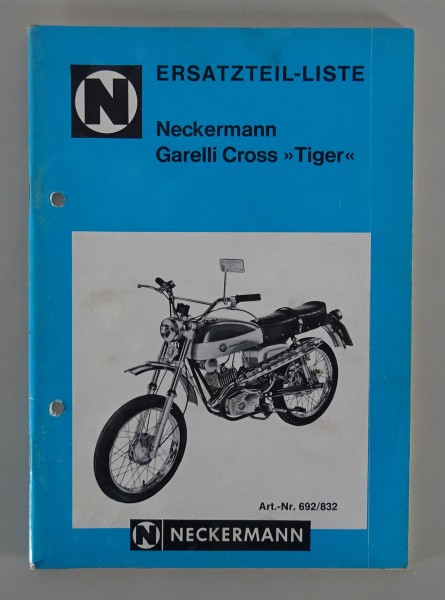 Teilekatalog / Ersatzteilliste Neckermann Mofa Garelli Cross (Tiger) Stand 1971