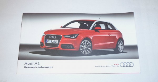Betriebsanleitung Instructieboekje Beknopte informatie Audi A1, Stand 2010
