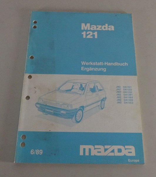 Werkstatthandbuch Ergänzung Mazda 121 Karosserie, Elektrik, Stand 06/1989