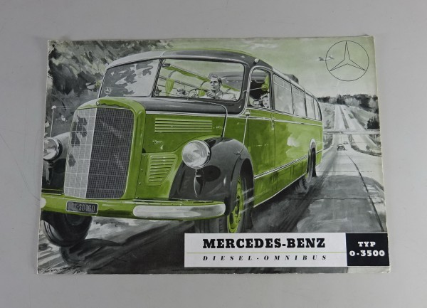 Faltprospekt / Broschüre Mercedes-Benz Bus O 3500 Stand 09/1952