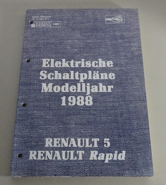Werkstatthandbuch Elektrische Schaltpläne Renault 5 / Rapid , Modelljahr 1988