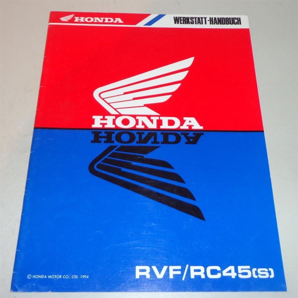 Werkstatthandbuch Ergänzung Honda RFV 45 / RC 45 (S) Stand 1994