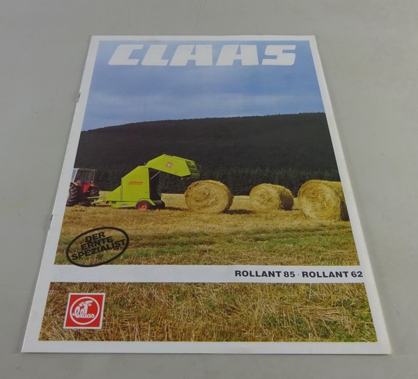 Prospekt / Broschüre Claas Rundballenpresse Rollant 85 / 62 Stand 09/1980