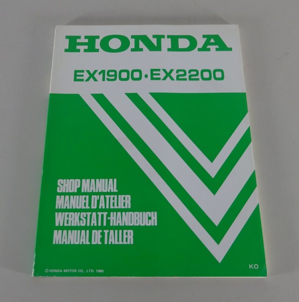 Werkstatthandbuch / Workshop Manual Honda Generator EX 1900 / 2200 Stand 1985