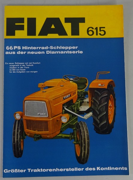 Prospekt / Broschüre | Fiat 615 Schlepper / Traktor 66 PS | Stand 10/1966