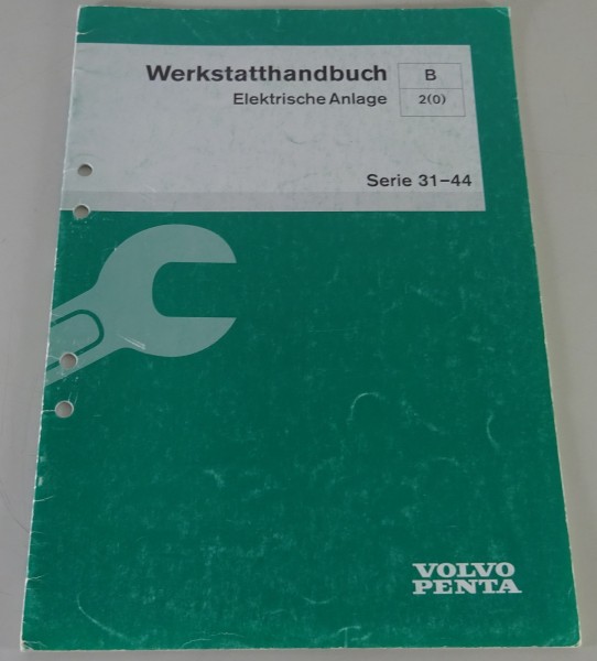 Werkstatthandbuch Volvo Penta Elektrische Anlage Serie 31 - 44 Stand 11/1998