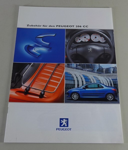Prospekt Zubehör Peugeot 206 Coupé & Cabriolet Stand 01//2001