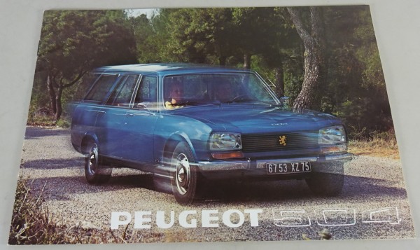 Prospekt / Broschüre Peugeot 504 Break / Familiale / Commerciale Stand 1973