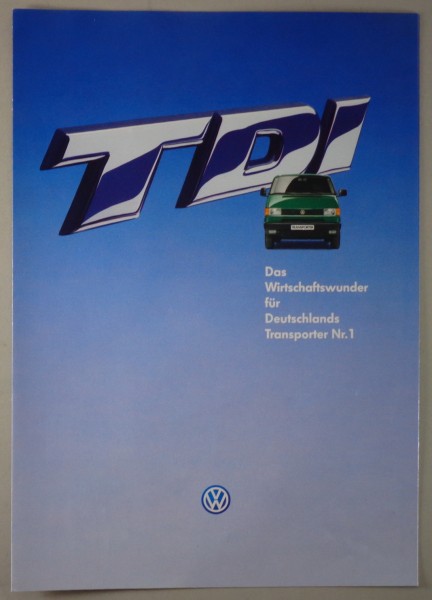 Prospekt / Broschüre VW Bus T4 TDI Stand 10/1995