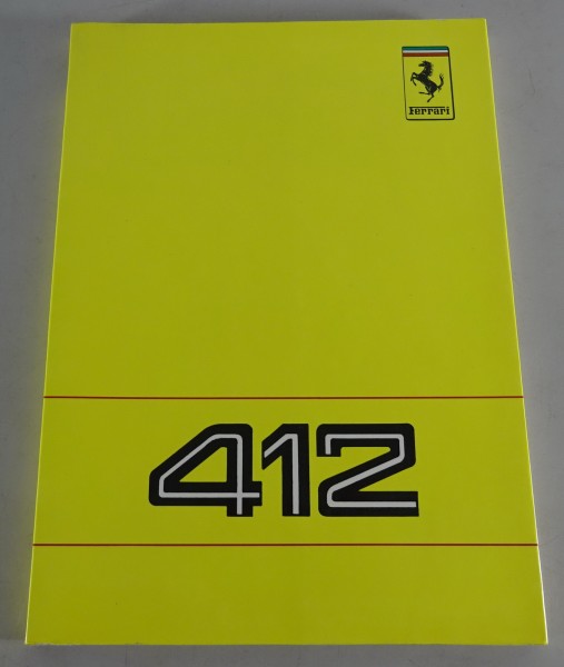 Owner´s Manual / Uso e Manutenzione Ferrari 412 Stand 1988