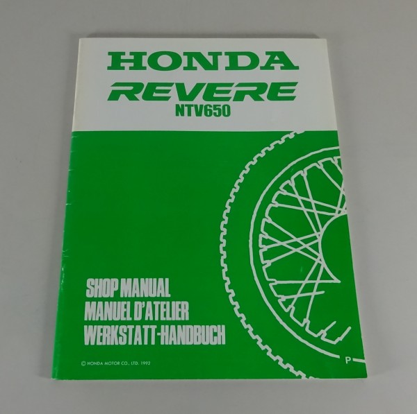 Werkstatthandbuch Ergänzung Manual Supplement 1992 Honda Revere NTV 650