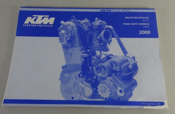 Teilekatalog Motor KTM 400 / 520 SX / EXC Racing Modelljahr 2000