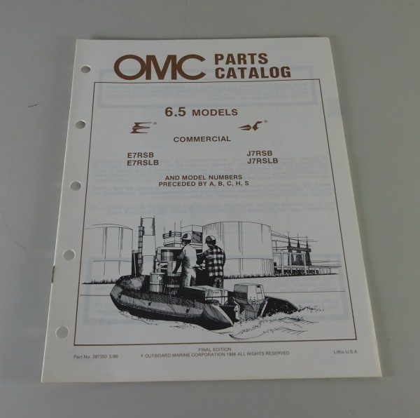 Teilekatalog Johnson Evinrude Außenborder / Outboards 6.5 Models von 5/1986