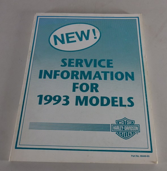Workshop Service Manual Supplement Harley Davidson Modelle 1993