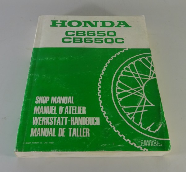 Werkstatthandbuch / Workshop Manual Honda CB 650 / 650 C Stand 1980