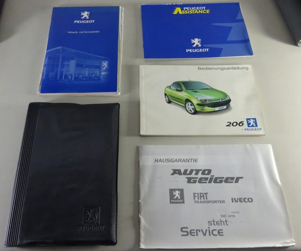 Bordmappe mit Betriebsanleitung / Handbuch Peugeot 206 CC Stand 06/2001
