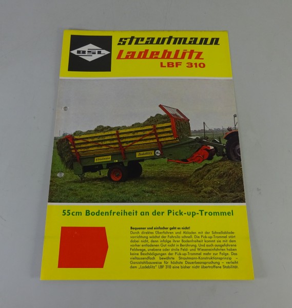 Prospektblatt / Broschüre BSL Strautmann Ladeblitz LBF 310 Stand 1967